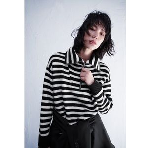 Zara Zippered High Collar Sweater